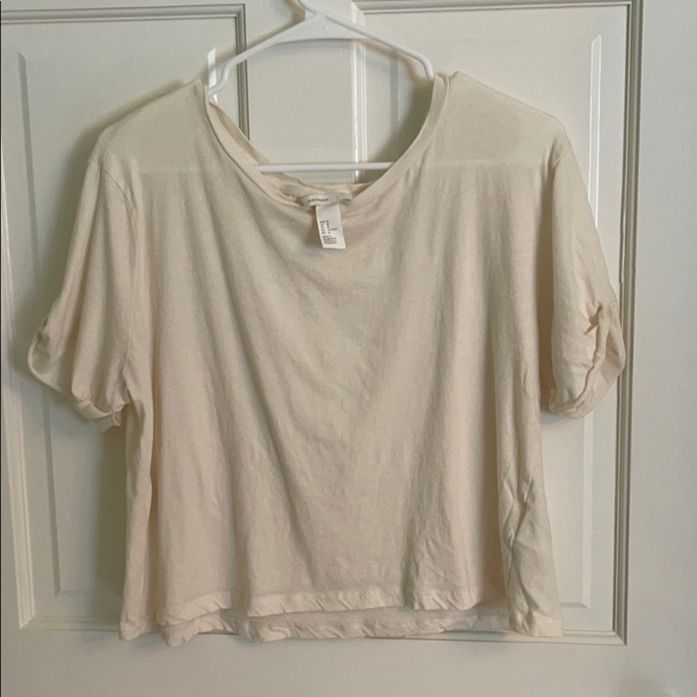 H&M cream t shirt